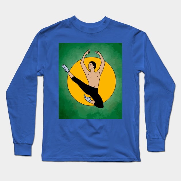 Dancing Ballerina Ballet Figures Long Sleeve T-Shirt by flofin